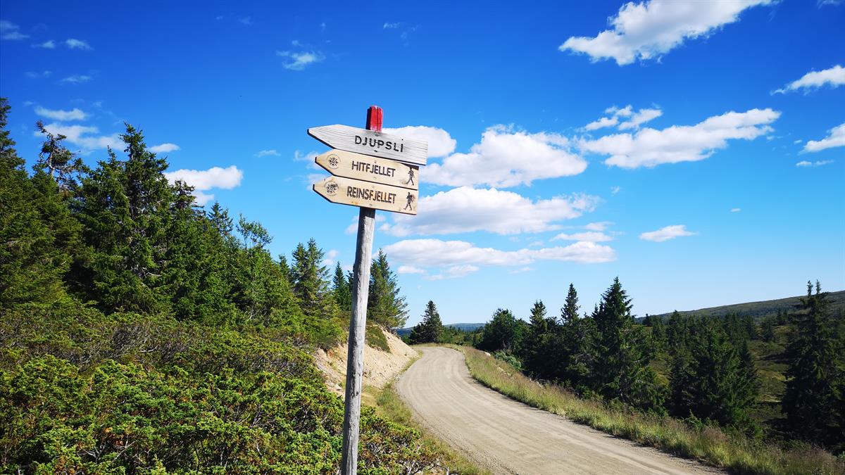 Signs of hiking trails