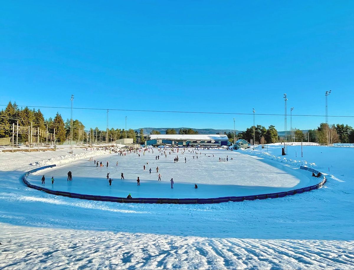 the skating rink in Skien leisure park