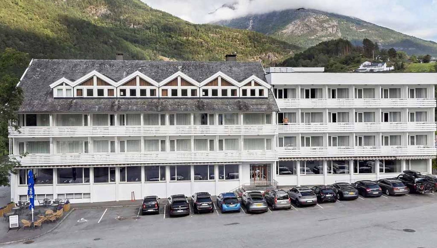 Private parking for hotel guests with stunning views.