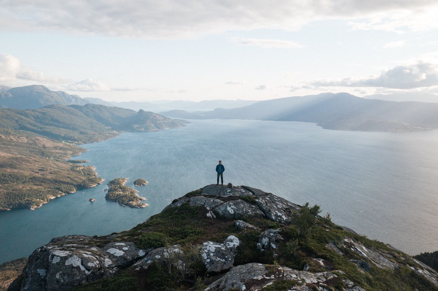 On the summit of Samlen – a spectacular viewpoint over Hardangerfjord.