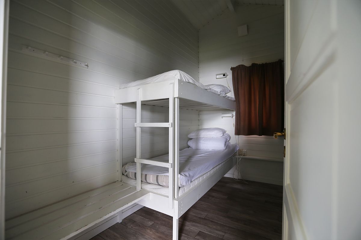 Koa Camping - røde hytte