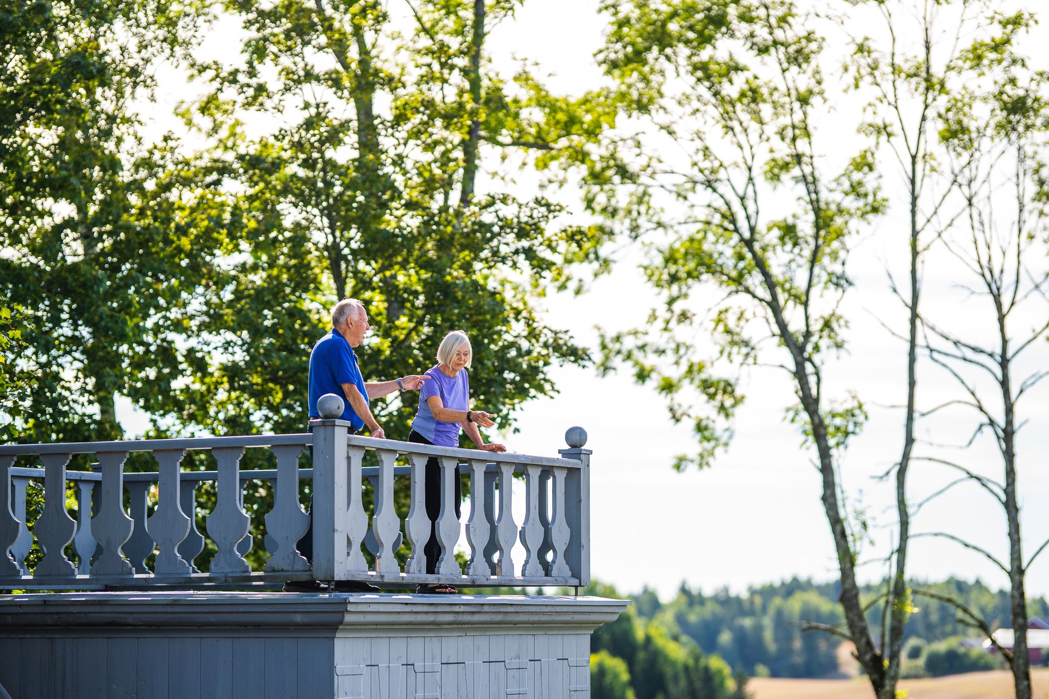 Couple by the railings