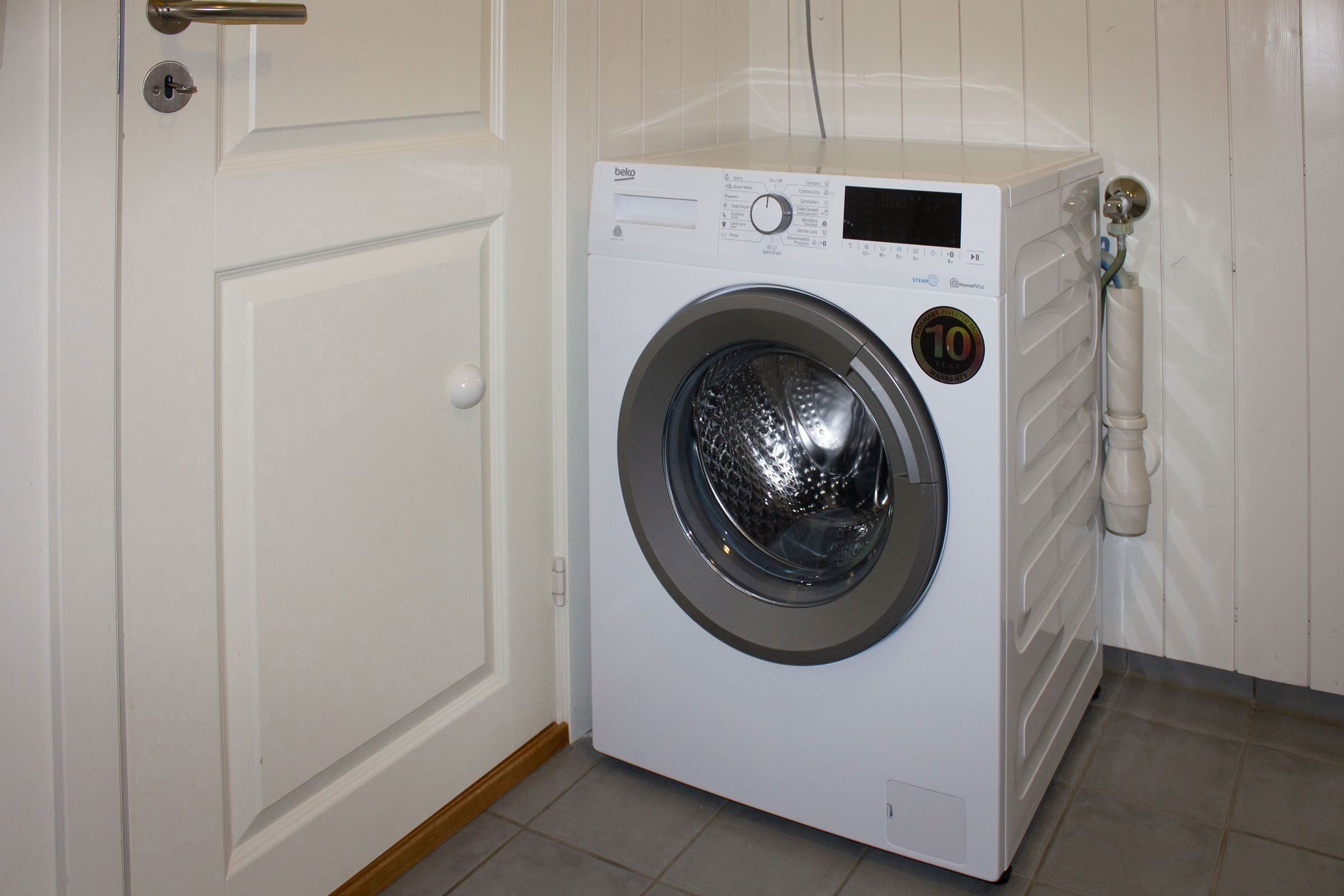 A close-up of a washing machine.