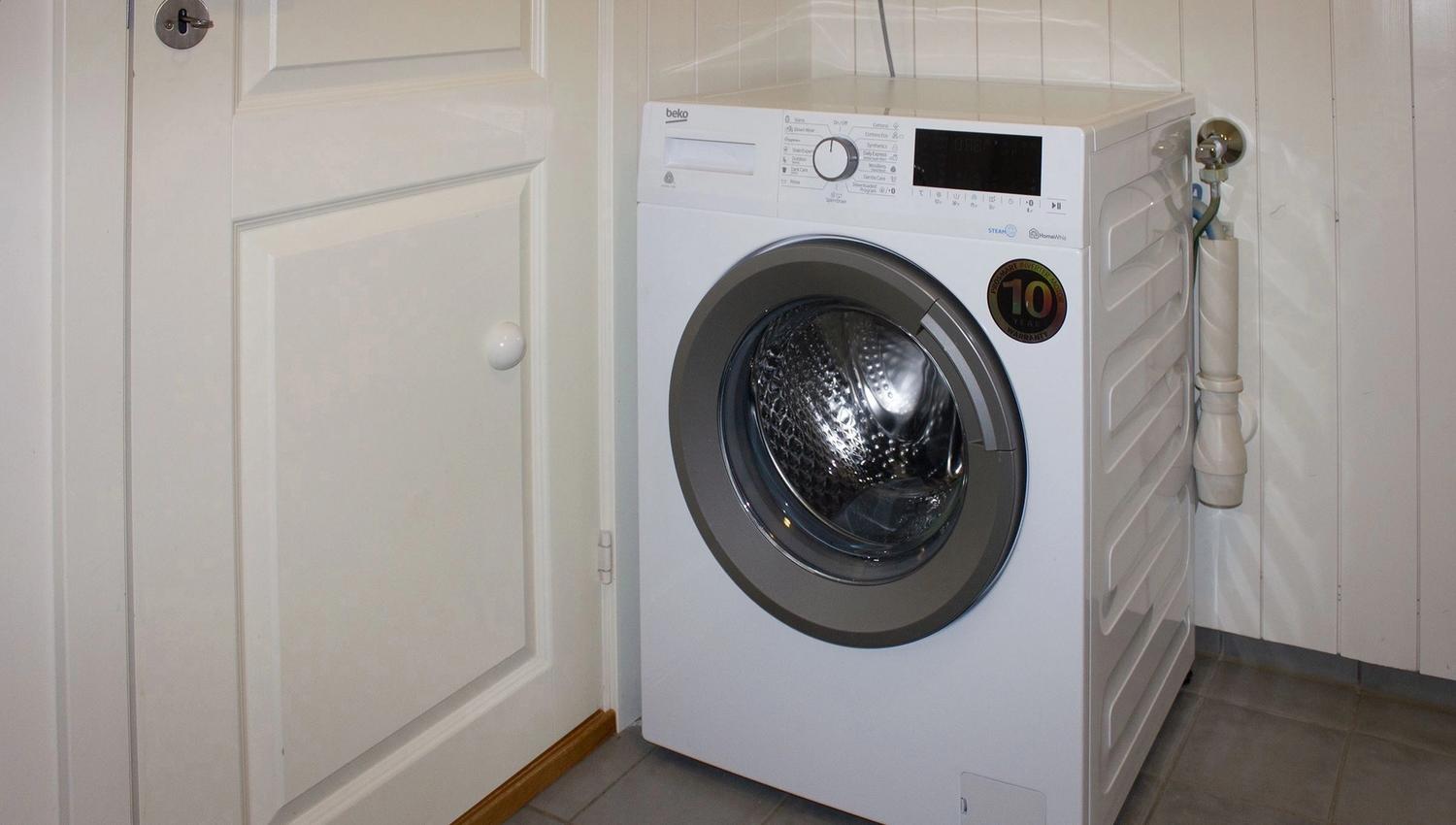 A close-up of a washing machine.