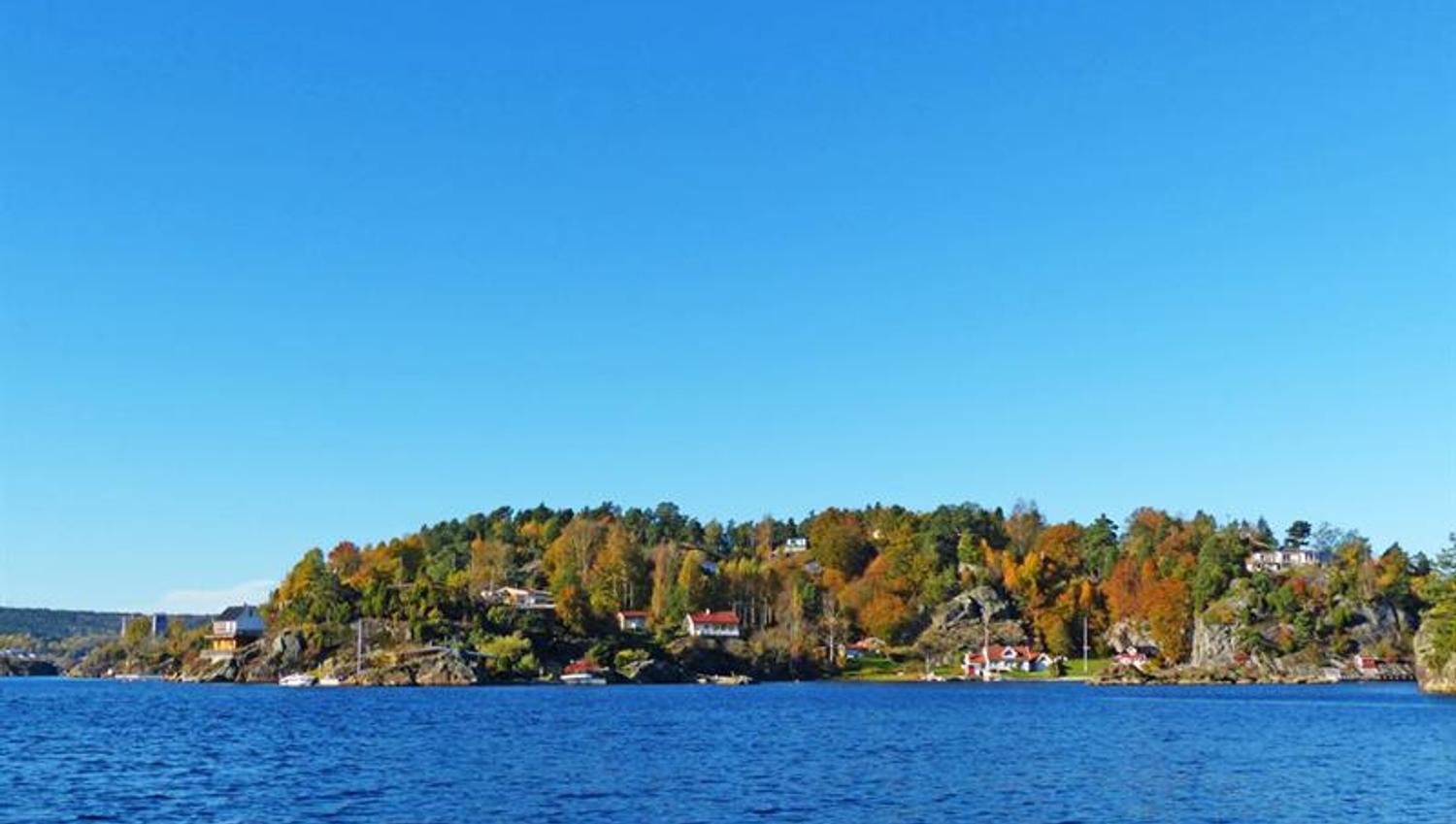 the island Håøya in Porsgrunn seen from the water