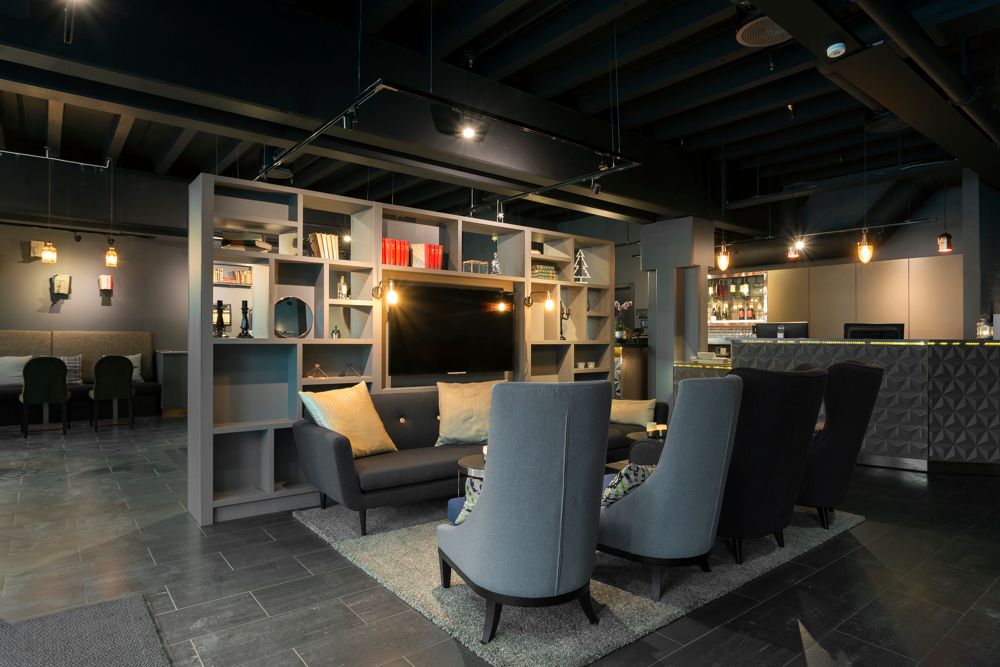 The reception area with chairs. Photo.
