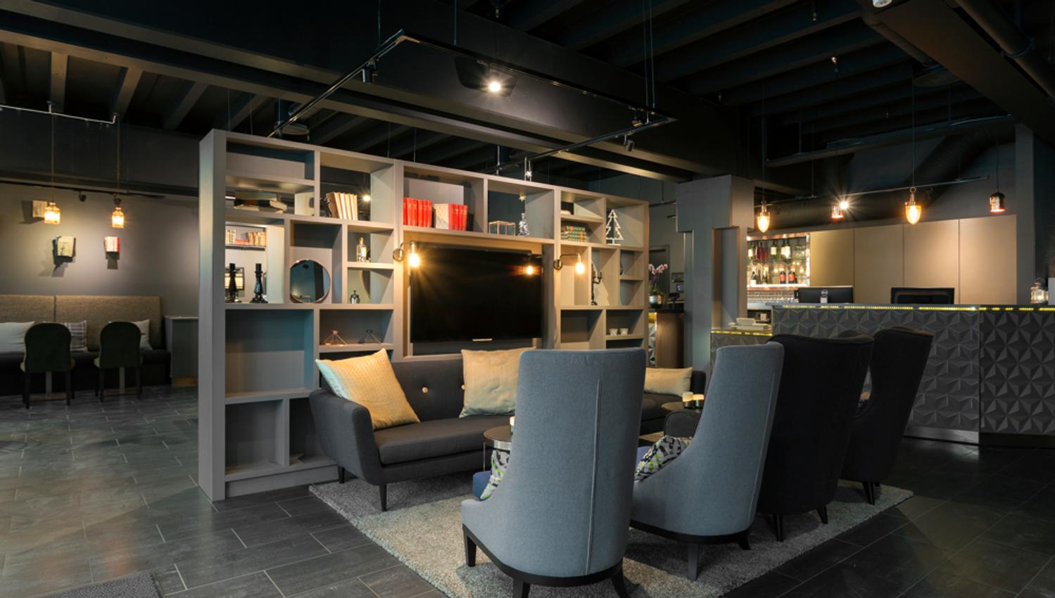 The reception area with chairs. Photo.