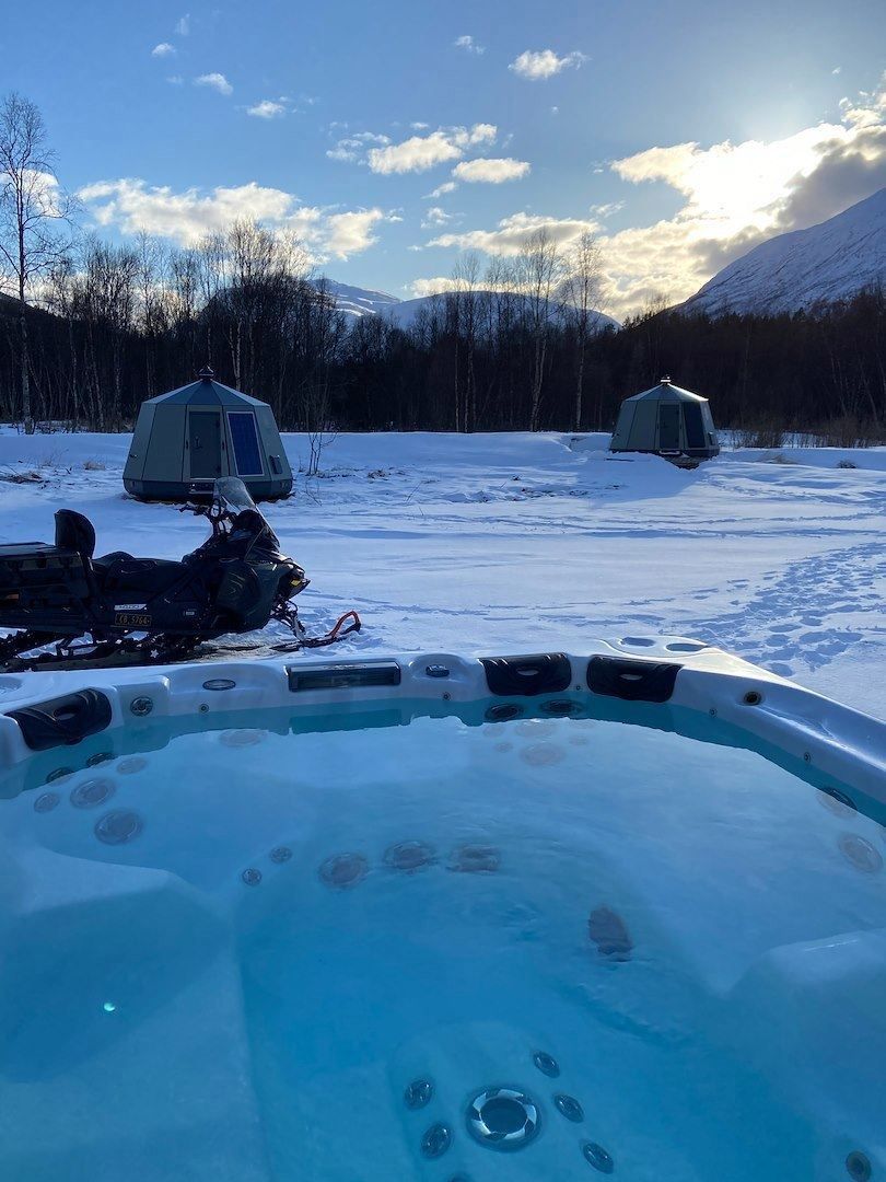 Glass iglos at North Experience