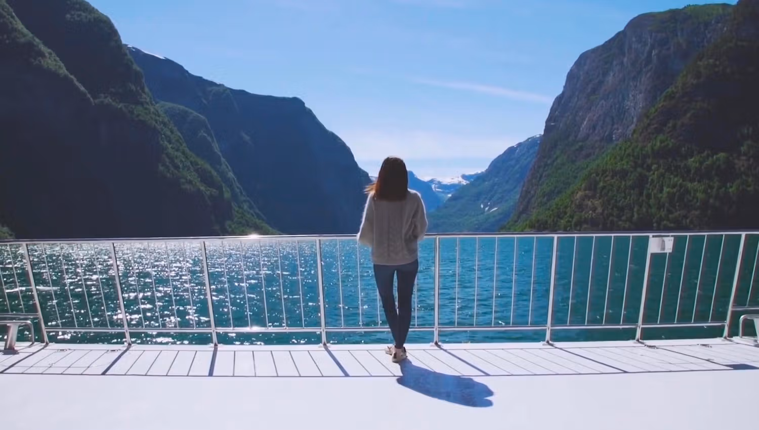 A view of the fjord on the Norway in a Nutshell tour