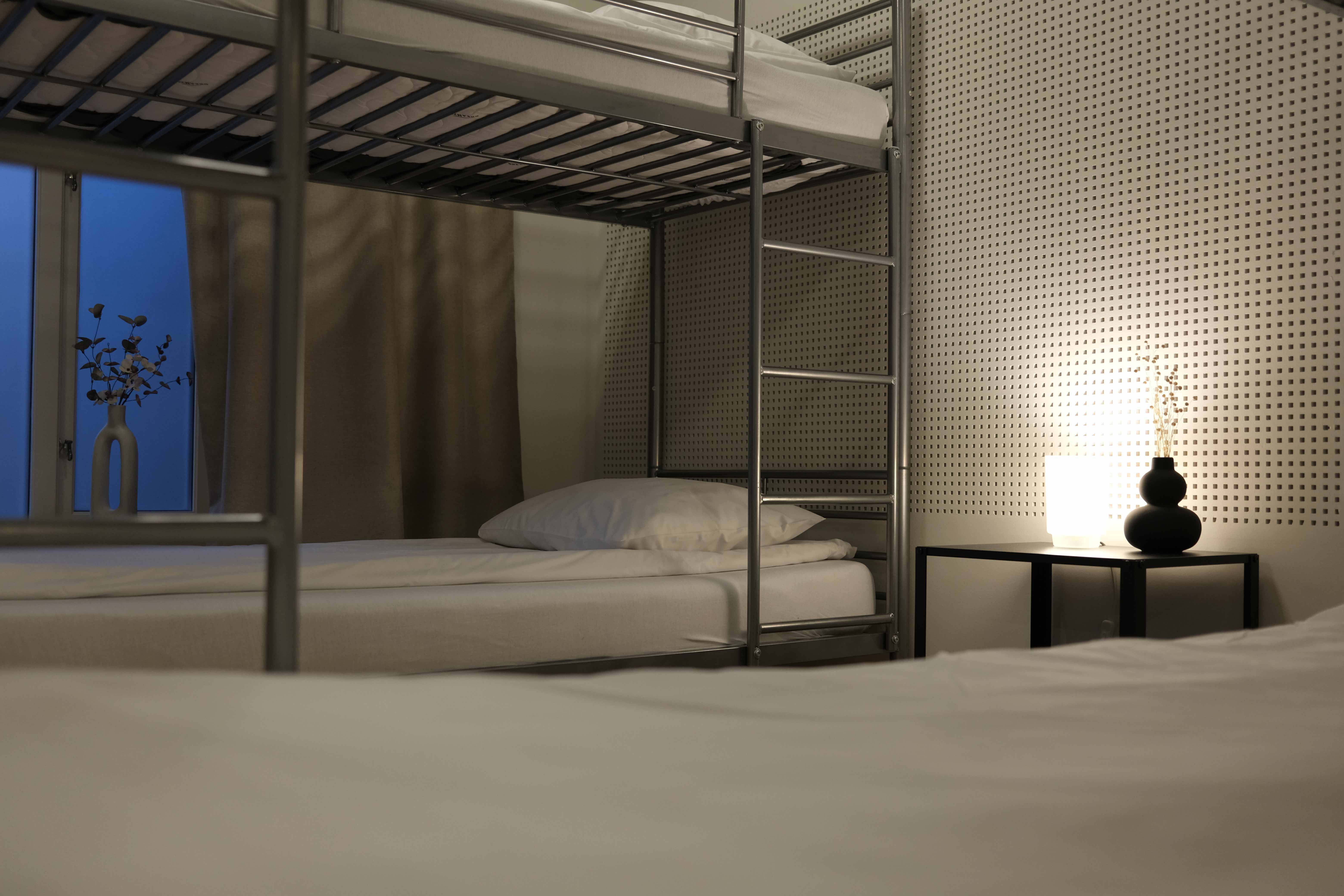 Shared room with bunk beds at Blue House Odda, perfect for budget travelers.