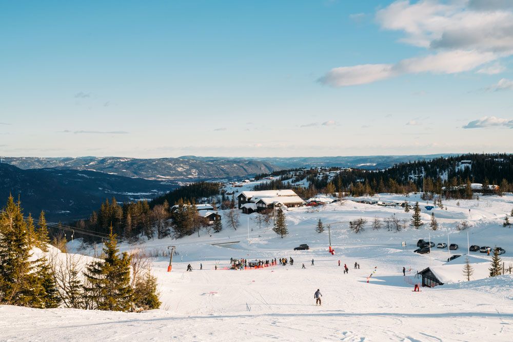 alpine slope at Lifjell ski centre