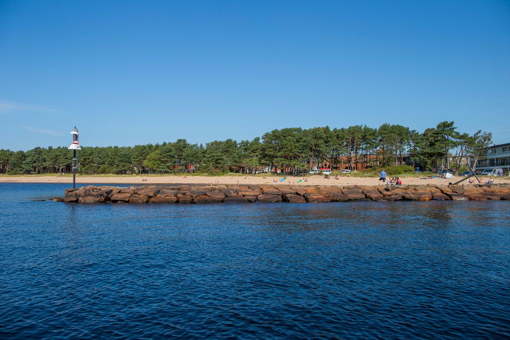 Picture from the approach to Mandal looking toward Sjøsanden and the Pier.