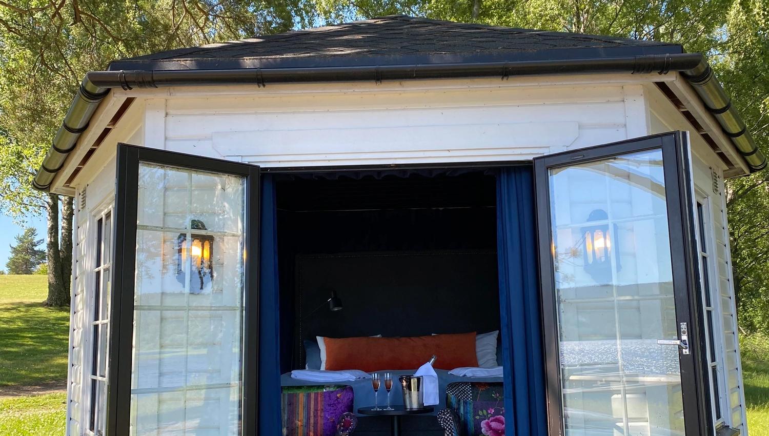beach house seen from outside