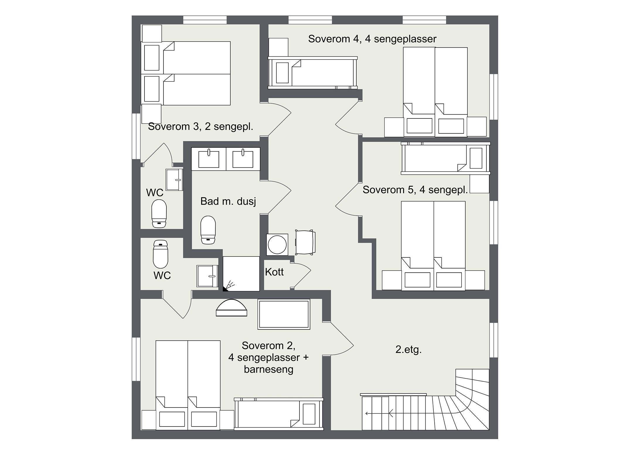 Floor plan Hafjell Gard main house
