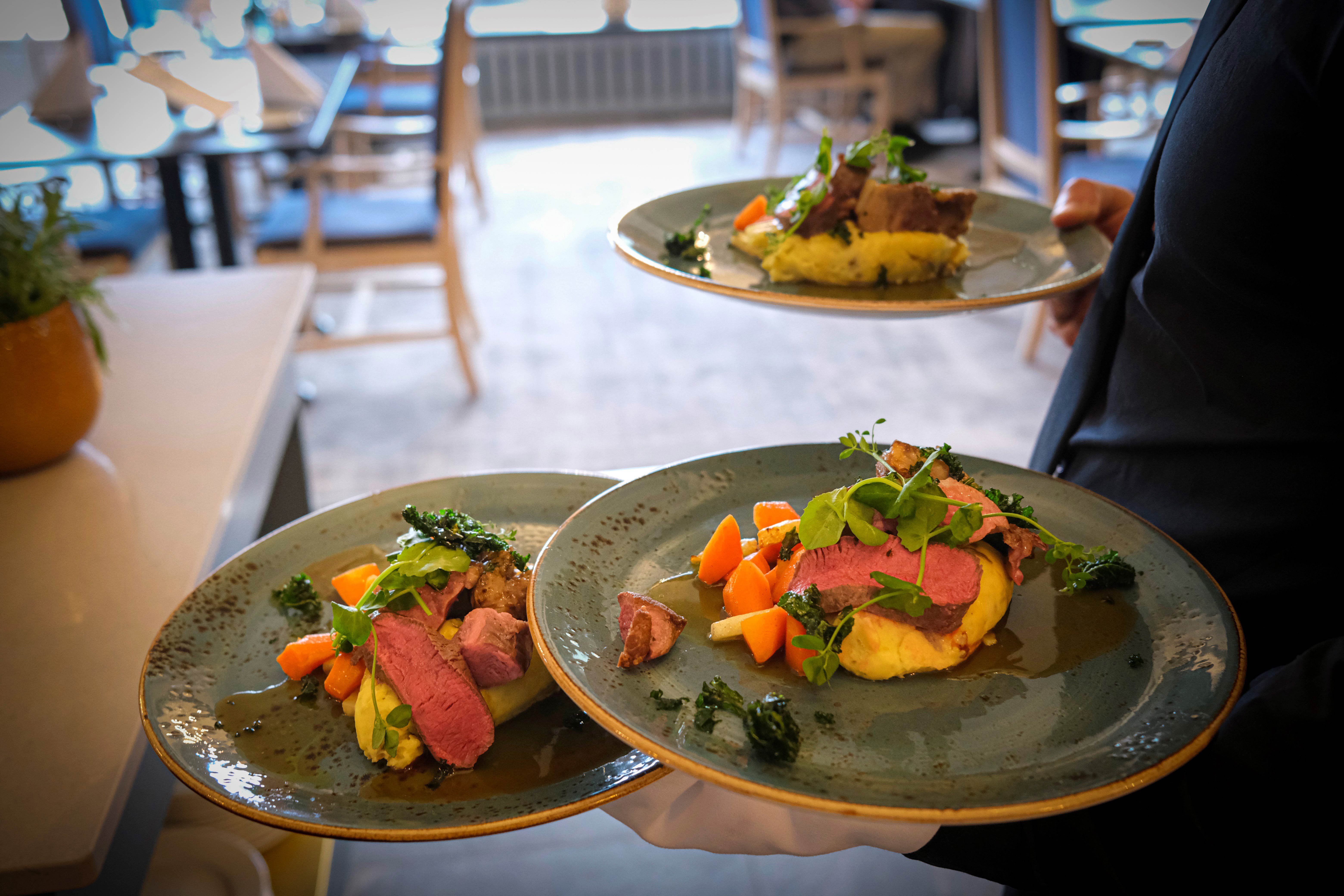 Food from Hardanger in draumen restaurant in Ulvik