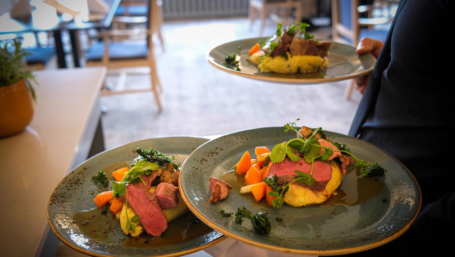 Food from Hardanger in draumen restaurant in Ulvik