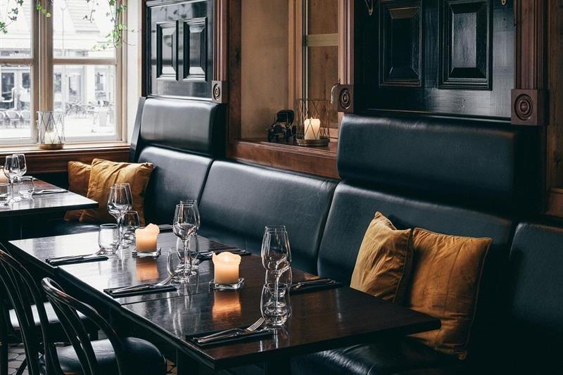 Seating section in nice surroundings.
