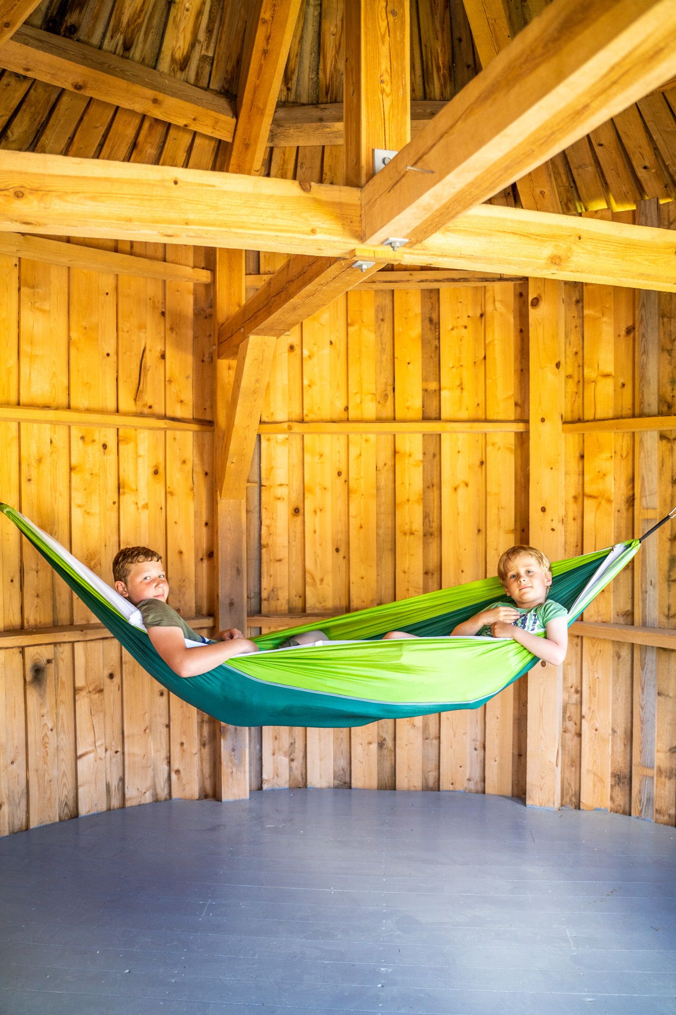 Boys in a hammock 