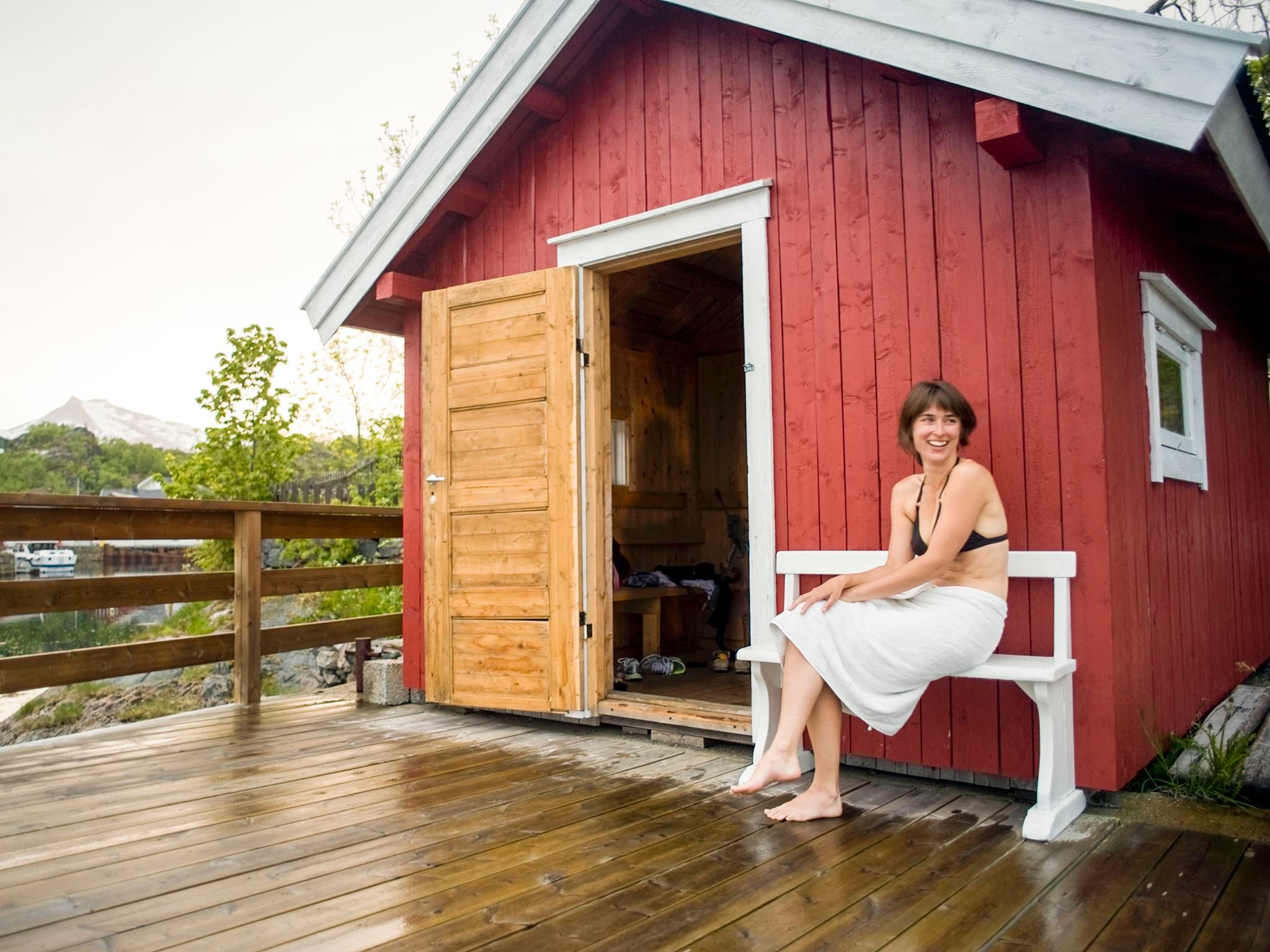 Vedfyrt sauna