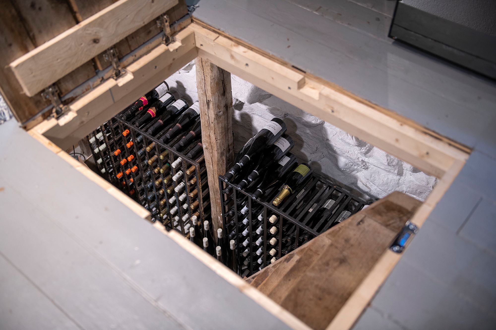 Wine cellar at Kvitnes Farm