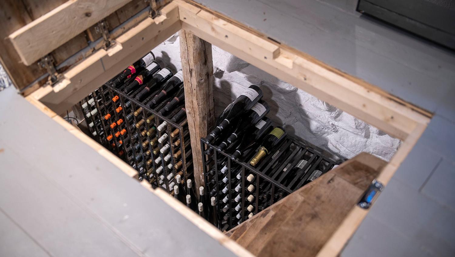 Wine cellar at Kvitnes Farm