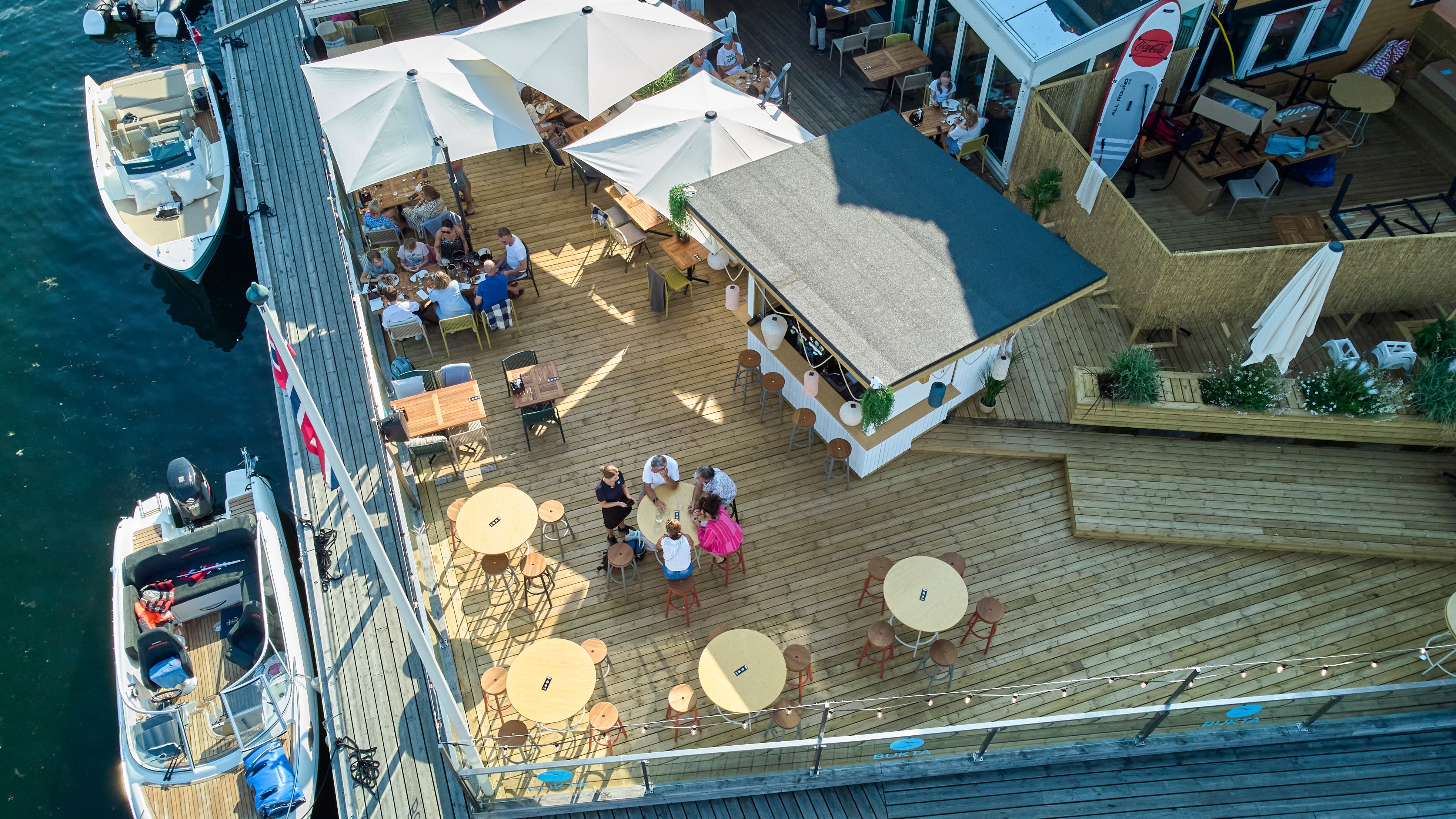 Drone photo of terrace