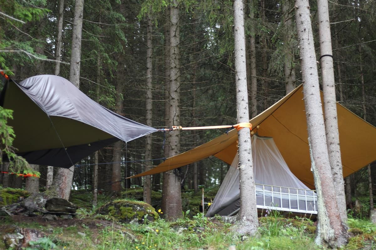 Tent up in the trees at Eventrylige Opplevelser