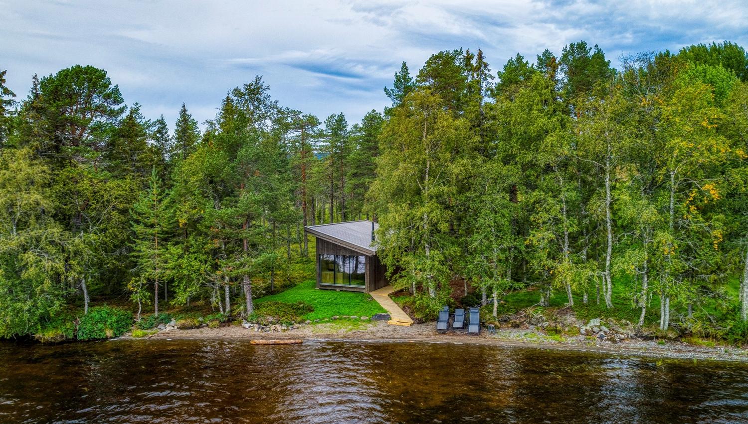 Sauna at Mesna in summer.