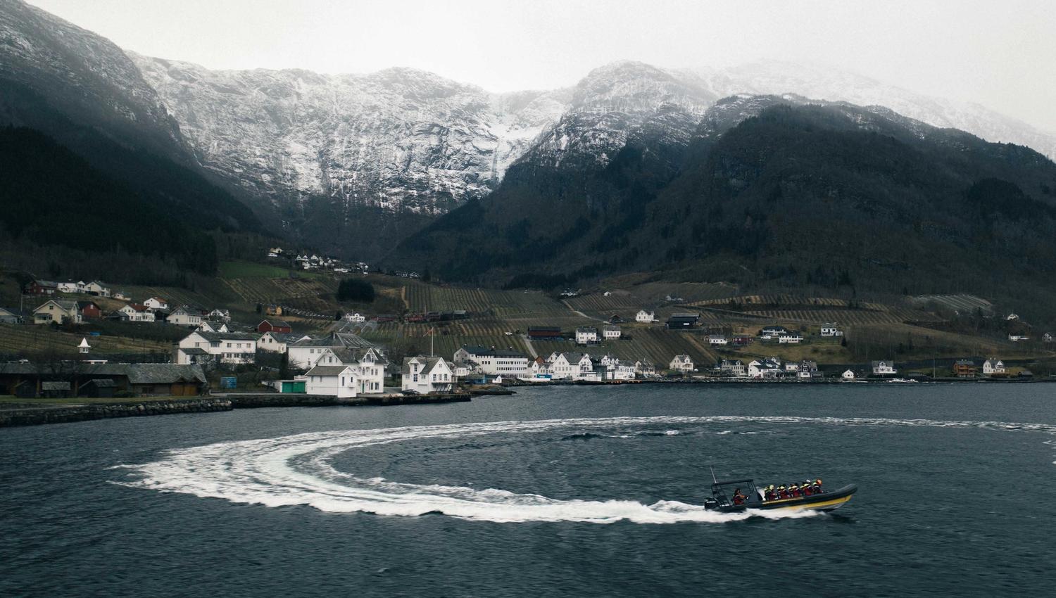 Rib boat tour on the Hardangerfjord.