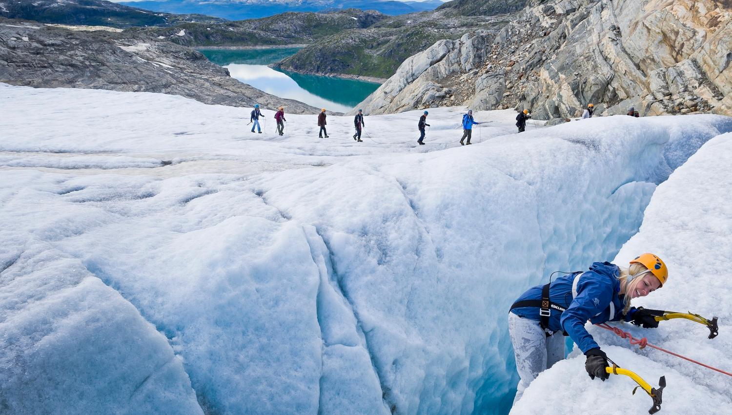 Guided glacier hiking