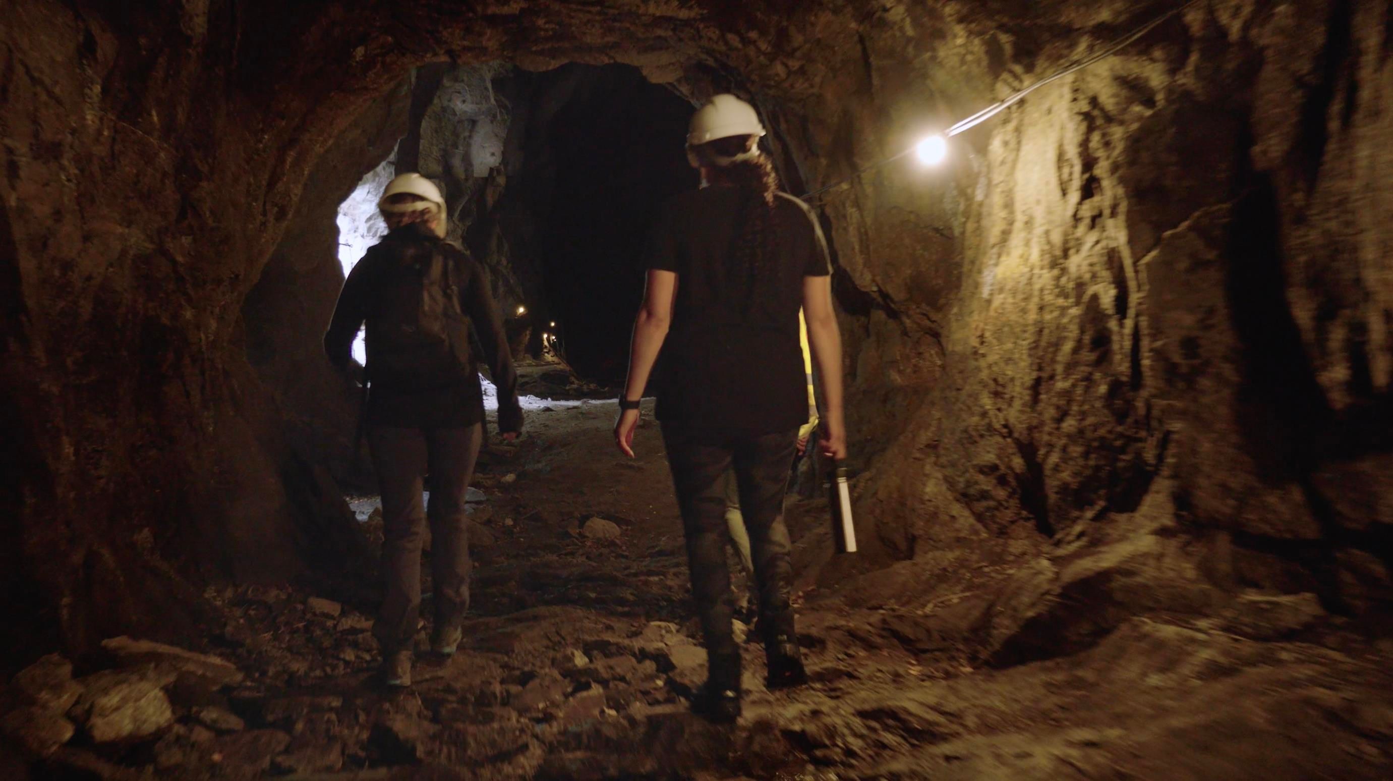 Inside the historic tunnels of Lilletopp, where visitors can explore the history of hydropower.