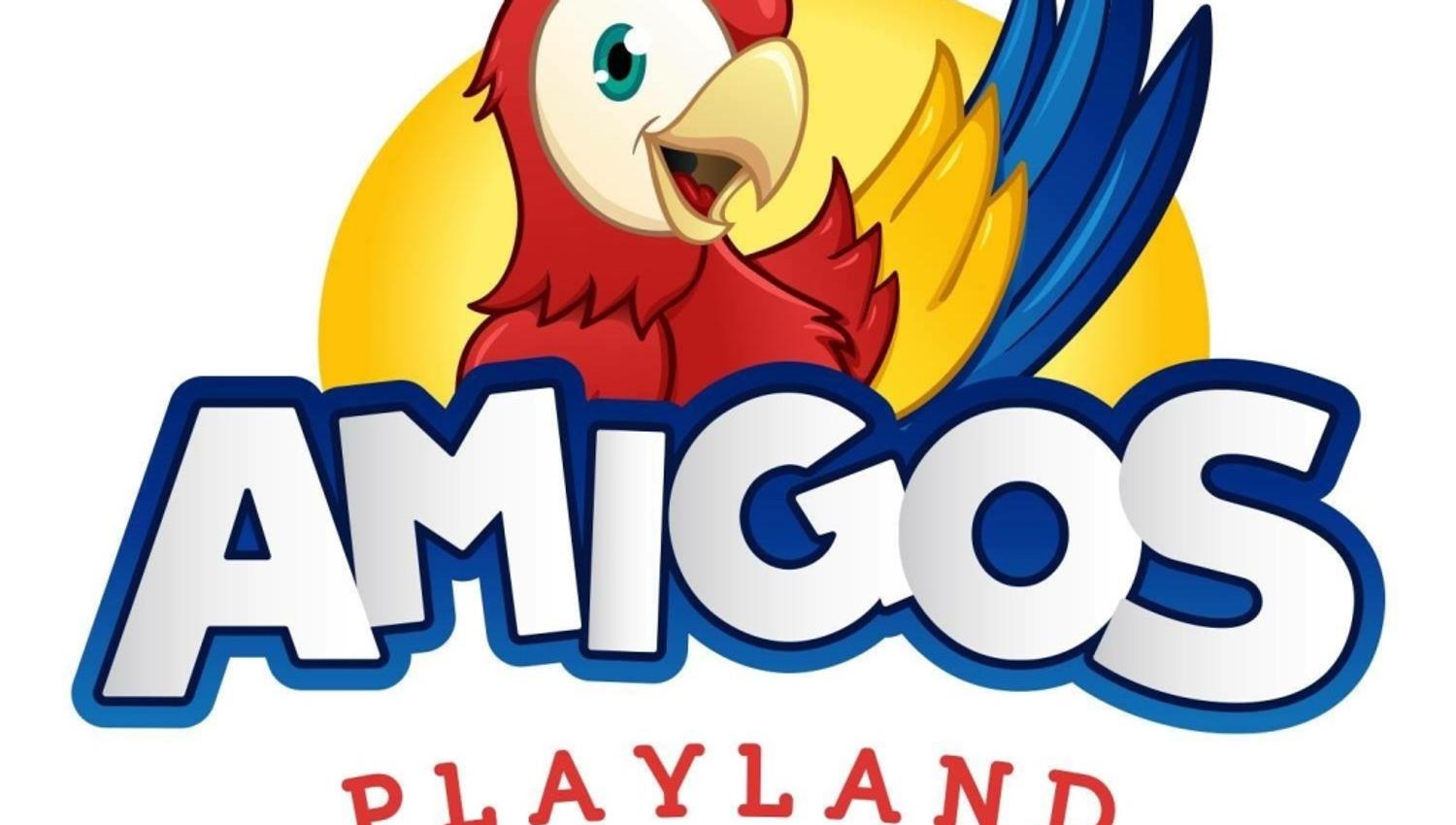 Amigos logo - a colorful parrot