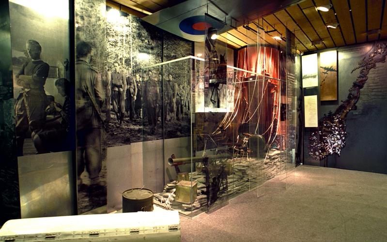 Display case in the exhibition