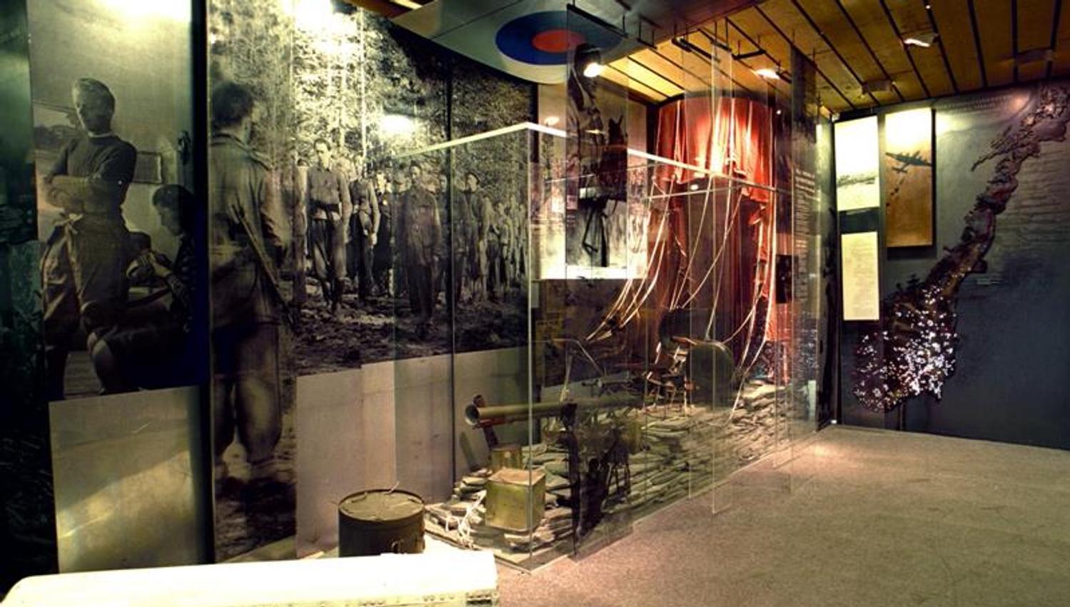 Display case in the exhibition