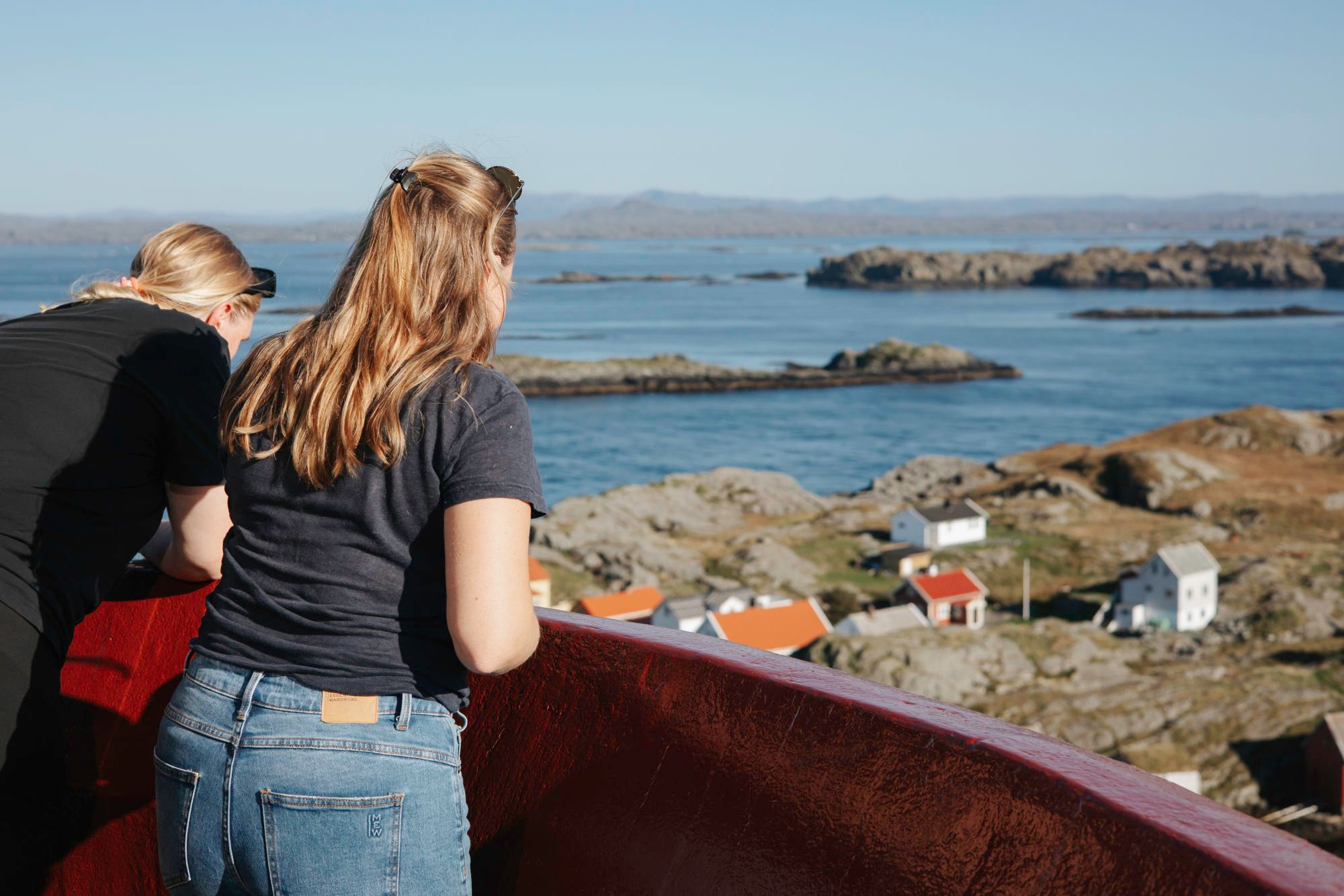 It’s a long way down from the lighthouse on Utvær