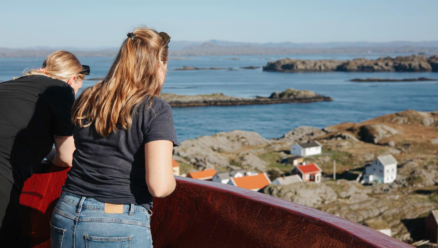 It’s a long way down from the lighthouse on Utvær