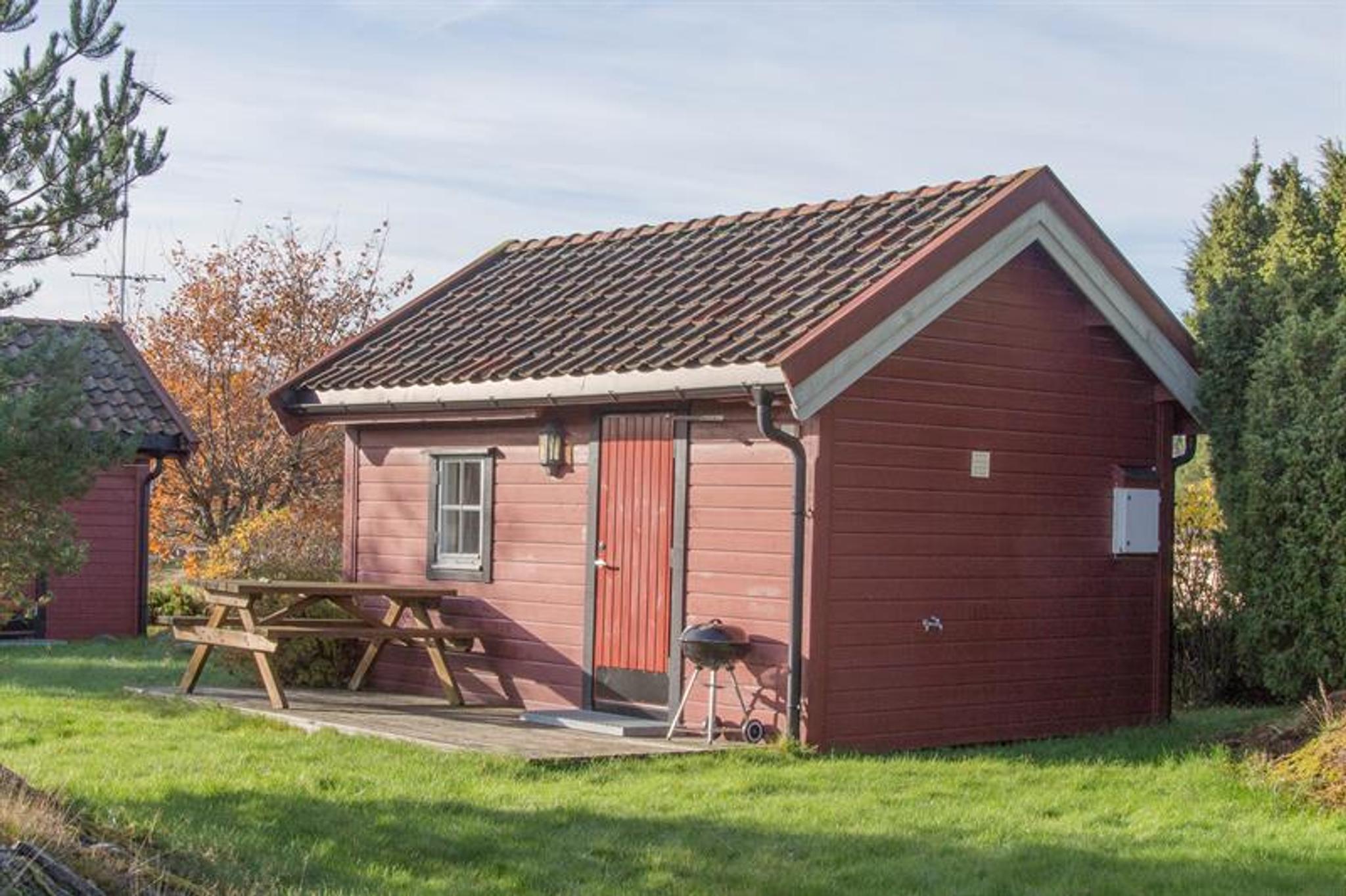 en rød hytte