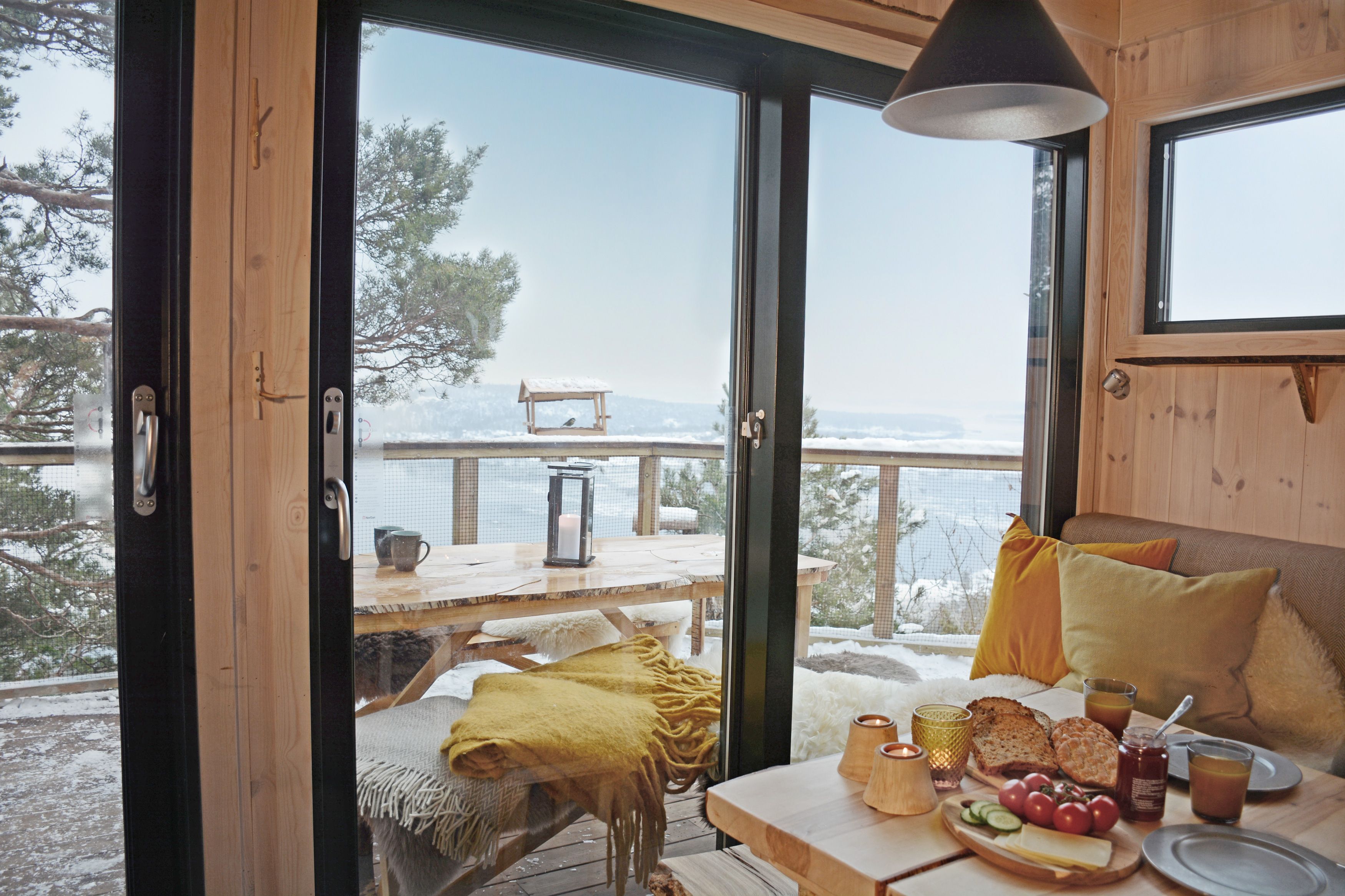 Living room with breakfast