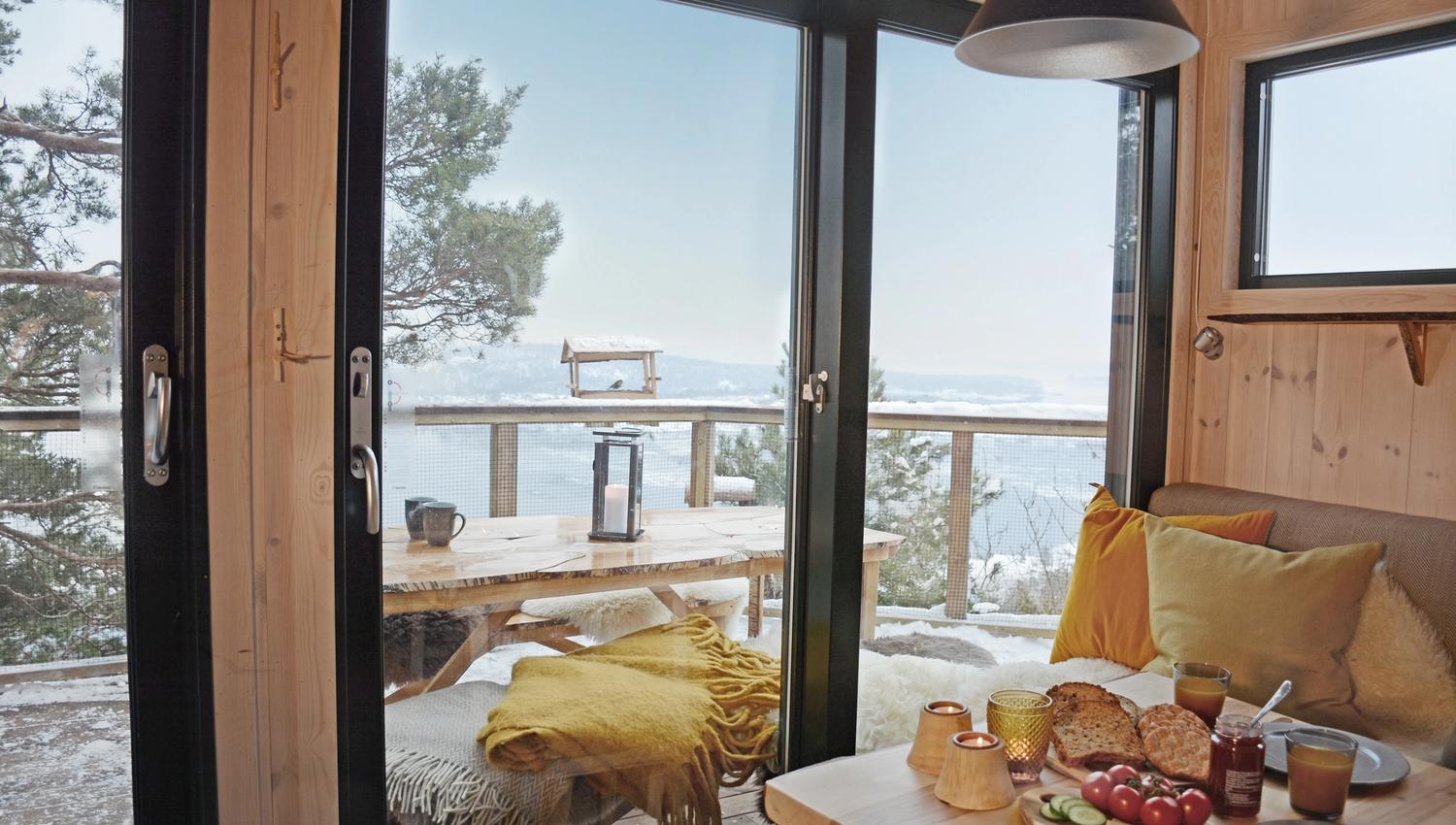 Living room with breakfast