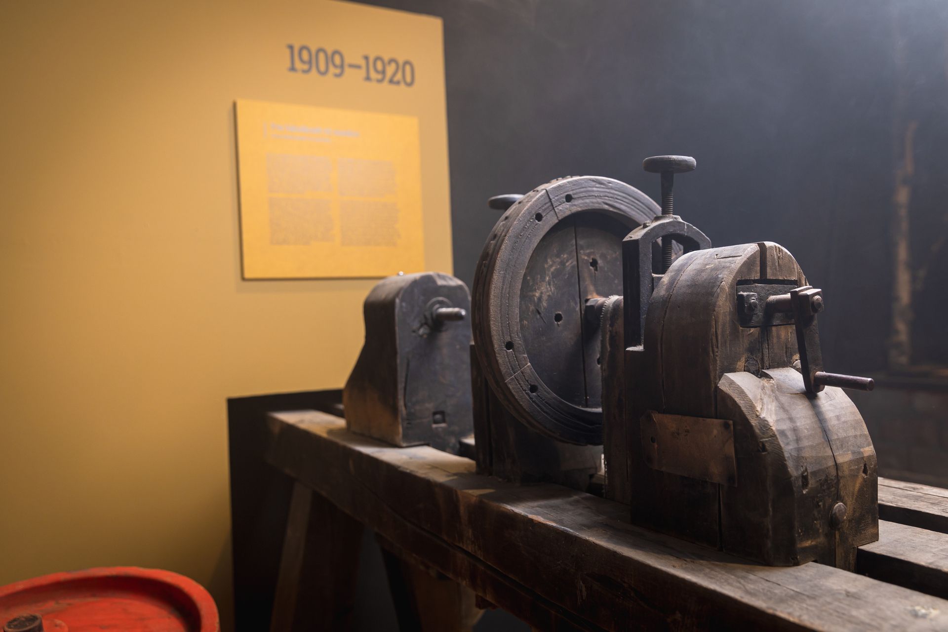 Old factory equipment for knife making.