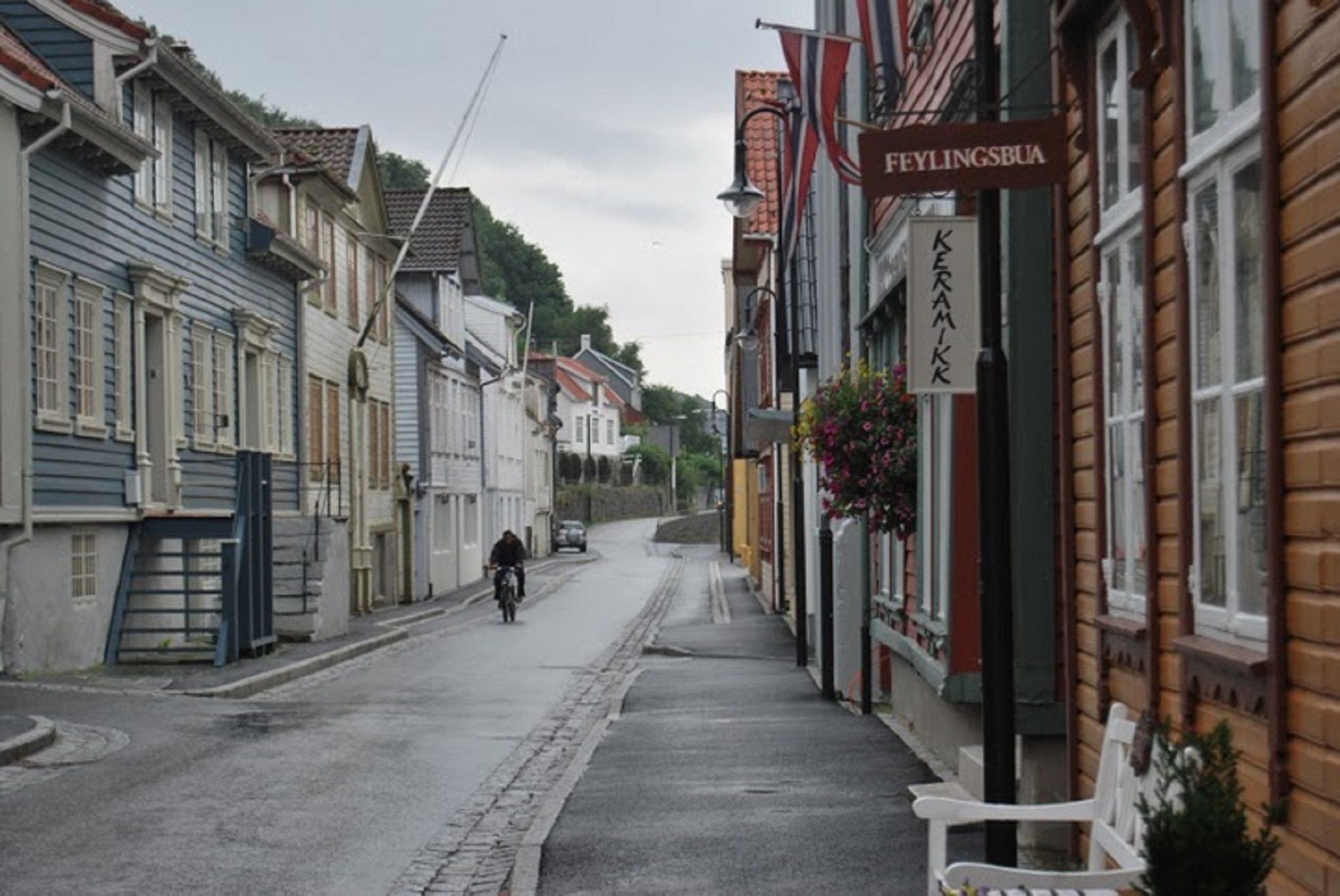 The wooden town in Egersund city centre