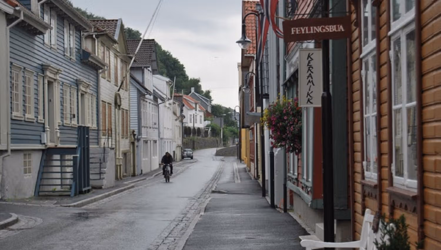 The wooden town in Egersund city centre