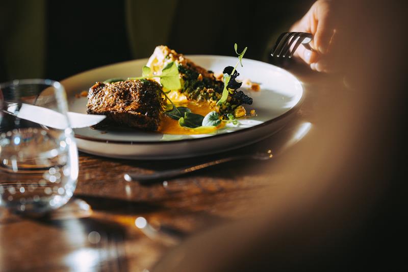 matrett som serveres på restaurant Bjørk på Gaustablikk Fjellresort