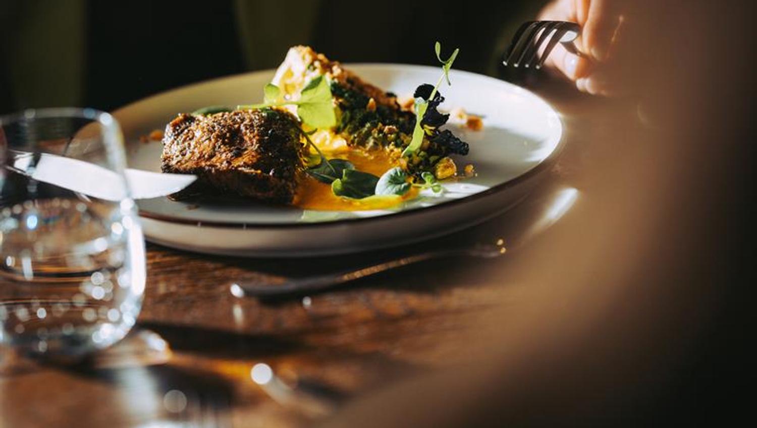 matrett som serveres på restaurant Bjørk på Gaustablikk Fjellresort