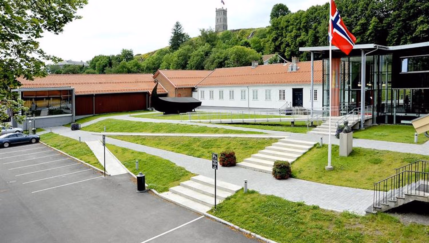 Oversiktsbilde av Slottsfjellsmuseet
