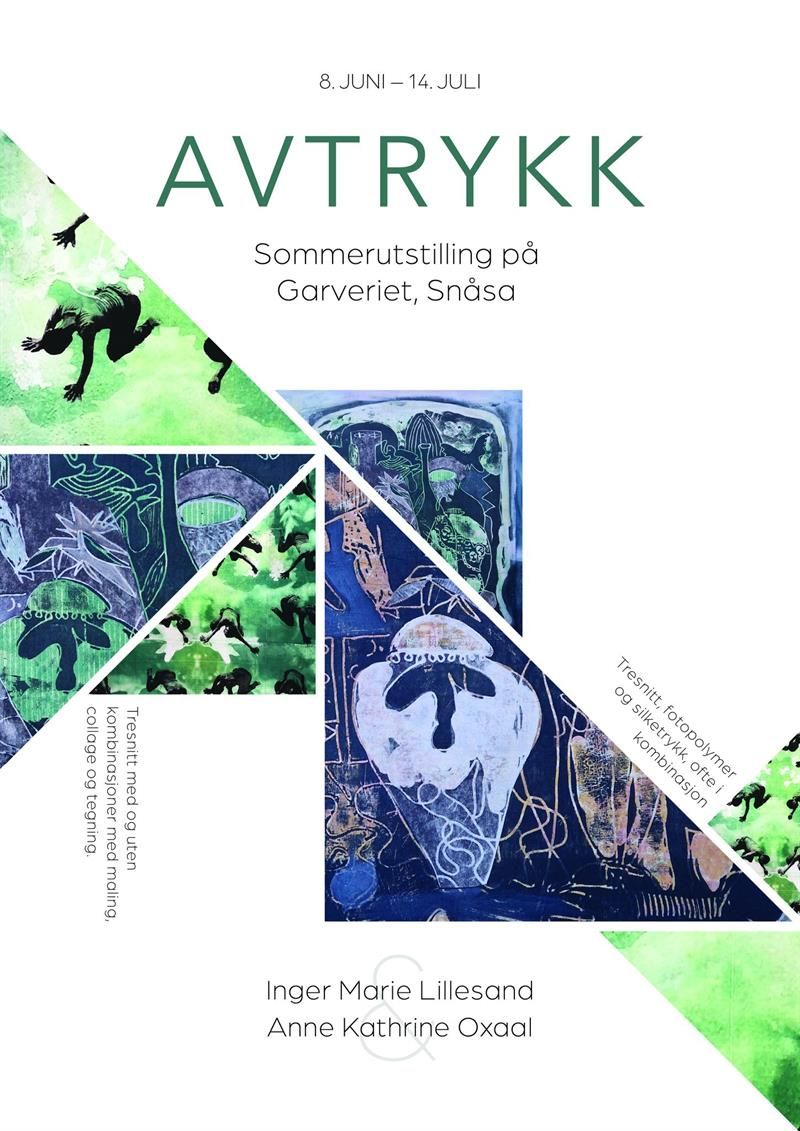 Plakat: Kunstutstilling i Garveriet 8.juni - 14. juli