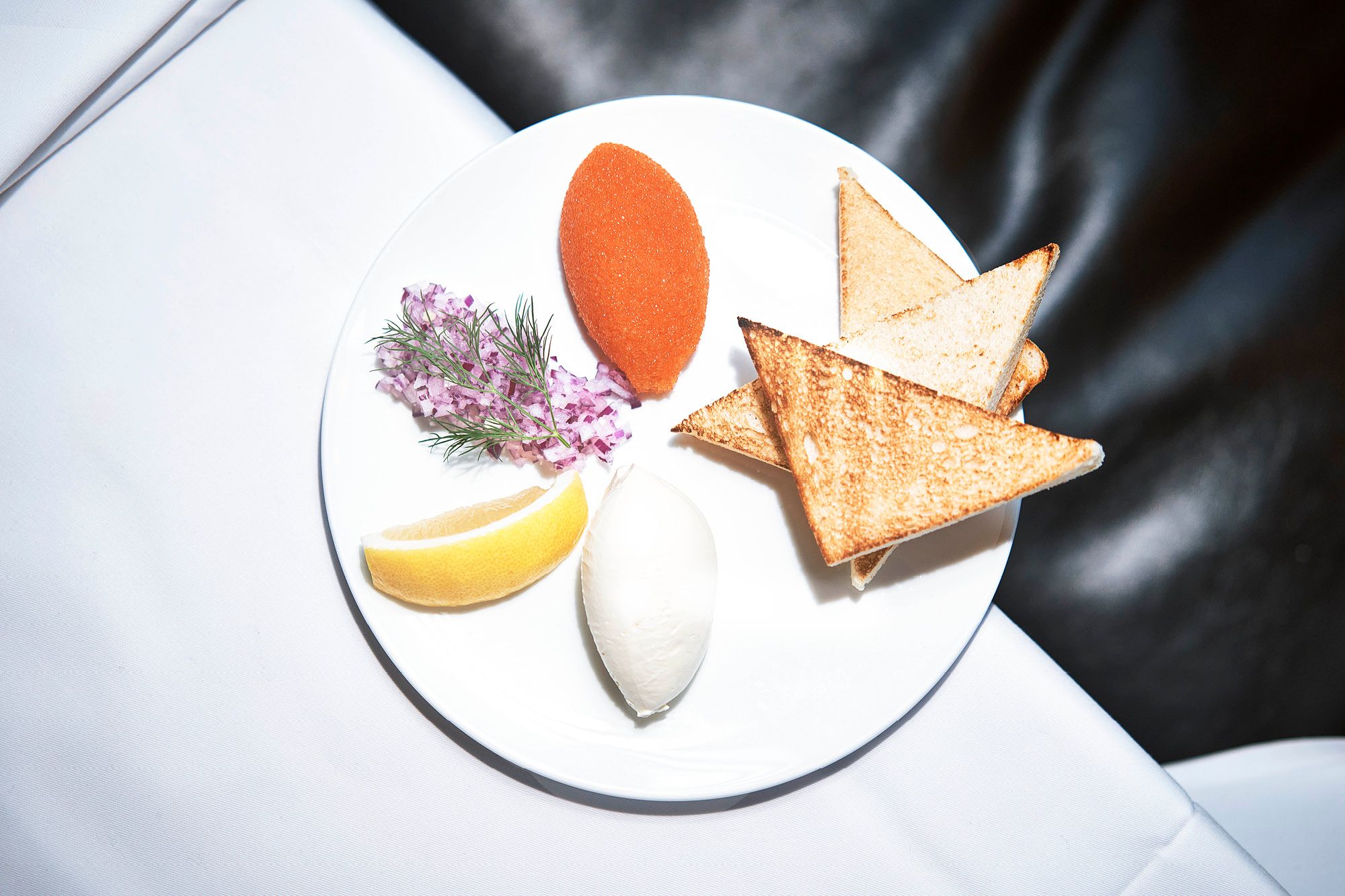 Detail photo of dish on a white plate.