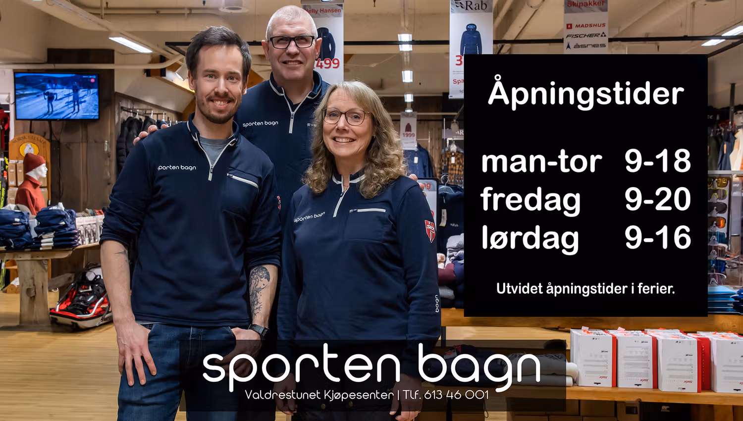 Das Personal des Sportgeschäftes Sporten Bagn