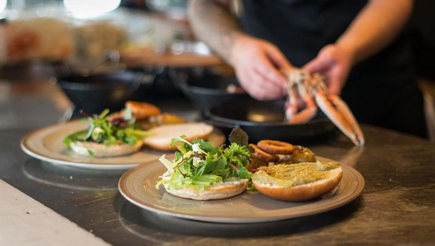 Chef preparing food.