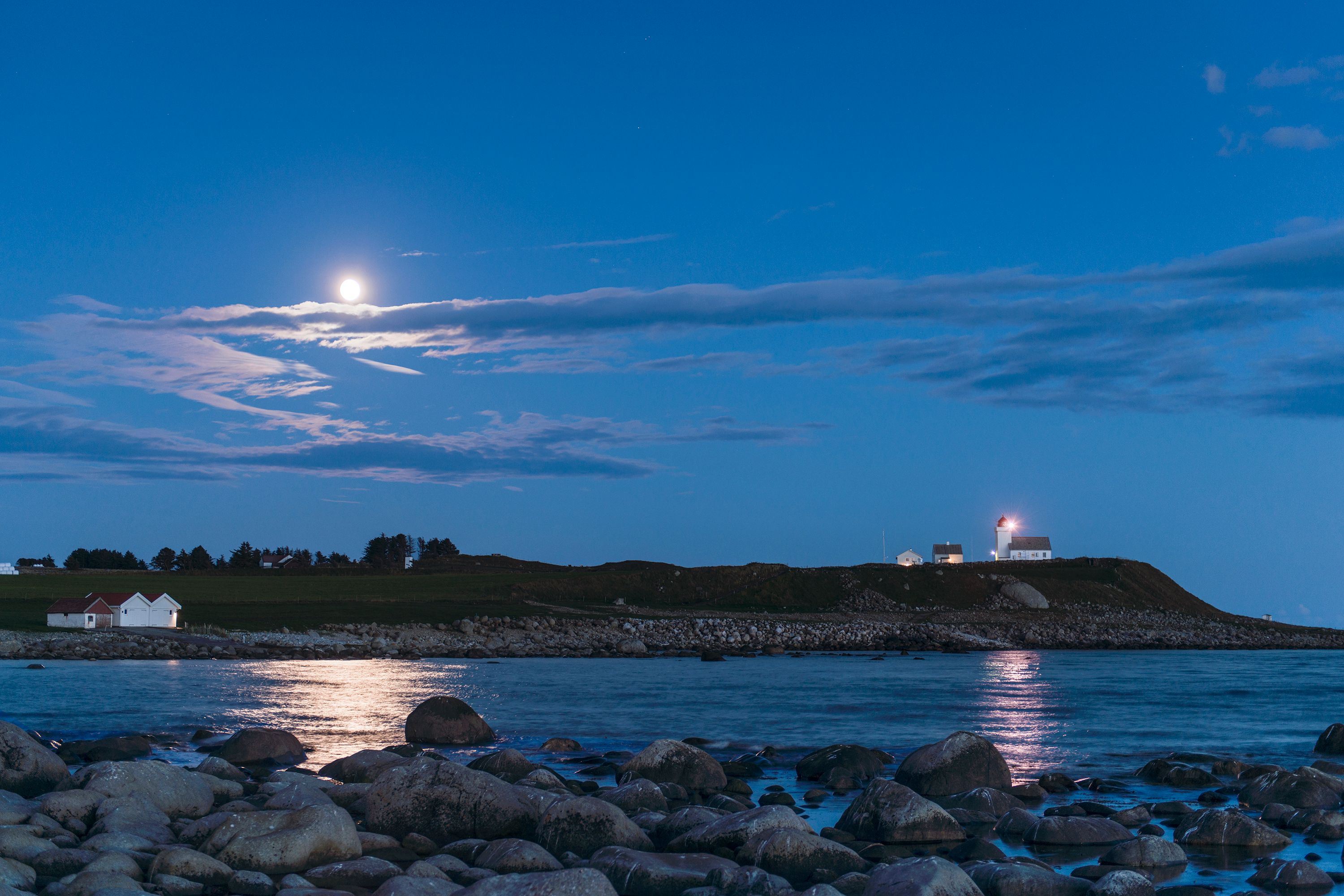 Evening at Obrestad lighthouse
